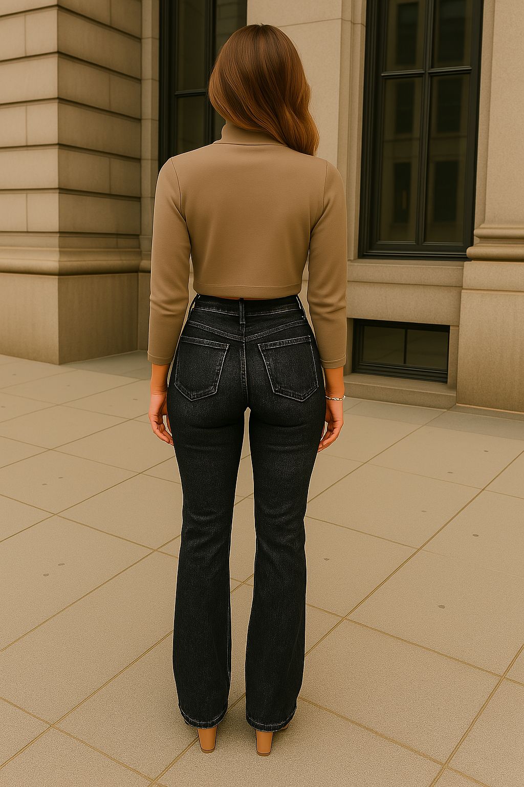 Aya | Skinny jeans hochflackernd